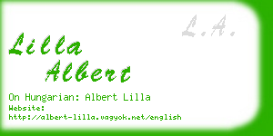 lilla albert business card